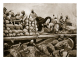 The Nawab's Artillery at Plassey Reproduction procédé giclée par Richard Caton Woodville II