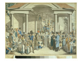 Health Community at the Karlsbader Fountain, 1810 Giclee Print by Georg Emanuel Opitz