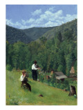 The Farmer and His Son at Harvesting, 1879 reproduction procédé giclée par Thomas Pollock Anshutz