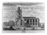 The South Prospect of the Church of St. Clements Danes, London Giclee Print by Johannes Kip