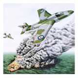The Royal Airforce Bombing the Remains of the Torrey Canyon Giclee Print by John Keay