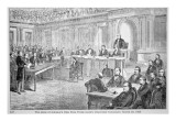 The Impeachment of President Johnson in 1868 Giclee Print by American School 