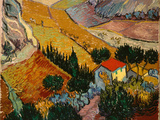 Landscape with House and Ploughman, 1889 Giclée-Druck von Vincent van Gogh