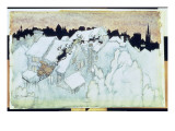 So Up to the House-Top the Coursers They Flew' Giclee Print by Arthur Rackham
