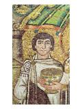Empress Theodora with Her Court of Two Ministers and Seven Women, C.547 Ad Giclee-trykk av Byzantine School Empress Theodora with Her Court of Two Ministers and Seven Women, C.547 Ad Giclee-trykk av Byzantine School
