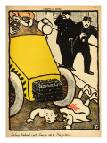 A Police Car Runs over a Little Girl Impressão giclée por Félix Vallotton