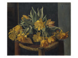Double Yellow Tulips on a Wicker Chair, 1923 reproduction procédé giclée par Félix Vallotton