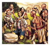 Captain John Smith and Pocahontas Giclee Print by Ron Embleton