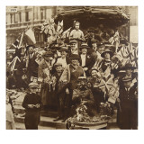 Victory Celebrations under Eros, Piccadilly, London, 1919 Giclee Print by English Photographer 