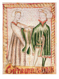 A Marriage, from the National Law Codes of Magnus Eriksson Giclee Print by Swedish School 