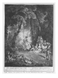 The Pleasures of Summer, Engraved by Francois Joullain Giclee Print by Jean Antoine Watteau