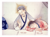 Last Supper, Christ and St John Giclee Print by Chinese School 