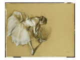 Dancer Adjusting Her Shoe, C.1890 Giclee Print by Edgar Degas