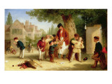 A Village School in Bedfordshire Giclee Print by Morgan 