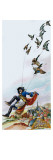 Baron Munchausen Being Carried Away by Ducks Giclee Print by Nadir Quinto