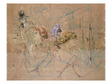 Sketch for 'At the Masked Ball', C.1892 Giclee Print by Henri de Toulouse-Lautrec