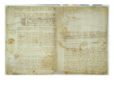 The Codex Hammer, Pages 48-51, 1508-12 Giclee Print by Leonardo da Vinci 