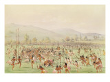 The Indian Ball Game, C.1832 Giclée-Druck von George Catlin