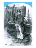 Captain Cuttle of 'Dombey and Son' reproduction procédé giclée par English School 