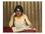 Reader with a Yellow Necklace, 1912 Impressão giclée por Félix Vallotton