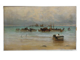 Loading Fish at Low Tide, St. Ives Giclee Print by William Banks Fortescue