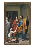 St. Peter and St. John Healing the Paralytic, 1783 Reproduction procédé giclée par Francisco Javier Ramos Y Albertos