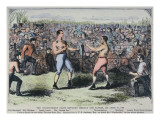 John Heenan V. Tom Sayers, 17th April, 1860 Giclee Print by English School 