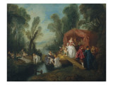 Departure for the Island of Cythera Reproduction procédé giclée par Jean-Baptiste Pater