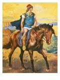 Alexander the Great on Horseback Giclee Print by Alberto Salinas