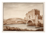 Ponte Nomentano, or Lamentano, 1833 Giclee Print by Agostino Tofanelli