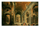 Interior of St. Peter's, Rome Giclee Print by Giovanni Paolo Pannini