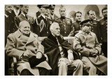 The 'Big Three' at the Yalta Conference Giclée-Druck von English Photographer 