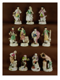 Eleven Figures of Craftsmen, 1745 Giclee Print by Johann Joachim Kaendler
