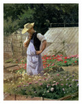 A Corner of the Rose Garden at Bagatelle Giclee Print by Henri Adolphe Laissement