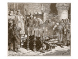 Fitz-Arthur Forbidding the Burial of William Reproduction procédé giclée par Edouard Zier