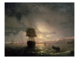 Harbour at Odessa on the Black Sea, 1852 Giclée-Druck von Ivan Konstantinovich Aivazovsky