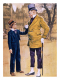 Mr Micawber and David Copperfield reproduction procédé giclée par English School 