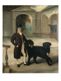 Coachman with Newfoundland Dog Giclee Print by John E. Ferneley