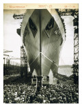 The Launching of the Rms Mauretania, 28th July 1938 Giclee Print by English Photographer 