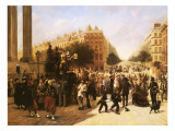 Place De La Madeleine, Paris, 1857 reproduction procédé giclée par David Jacobsen