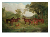 The Streatlam Stud, Mares and Foals, 1836 Giclee Print by John Frederick Herring Snr