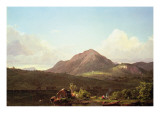 Camp Fire in the Maine Wilderness reproduction procédé giclée par Frederic Edwin Church