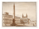 The Lateran Obelisk, from the Circus Maximus, 1833 Giclee Print by Agostino Tofanelli