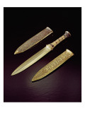 Gold Dagger and Sheath, from the Tomb of Tutankhamun Giclee Print by Egyptian 18th Dynasty 