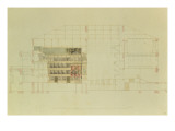 Plan for the Dresden Royal Theatre, C.1838 Giclee Print by Gottfried Semper