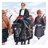 The Young Dalai Lama Fleeing the Chinese Giclee Print by John Keay