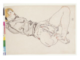 Reclining Woman with Blonde Hair, 1912 Giclee-vedos tekijänä Schiele Reclining Woman with Blonde Hair, 1912 Giclee-vedos tekijänä Schiele