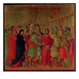 Maesta: the Road to Calvary, 1308-11 Giclée-tryk af Duccio di Buoninsegna
