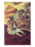 Starving Conquistadors Eat Dog Meat, 1698 Giclee Print by Miguel Gonzalez
