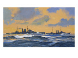 The British Cruisers Hms Exeter and Hms York Lámina giclée por John S. Smith The British Cruisers Hms Exeter and Hms York Lámina giclée por John S. Smith